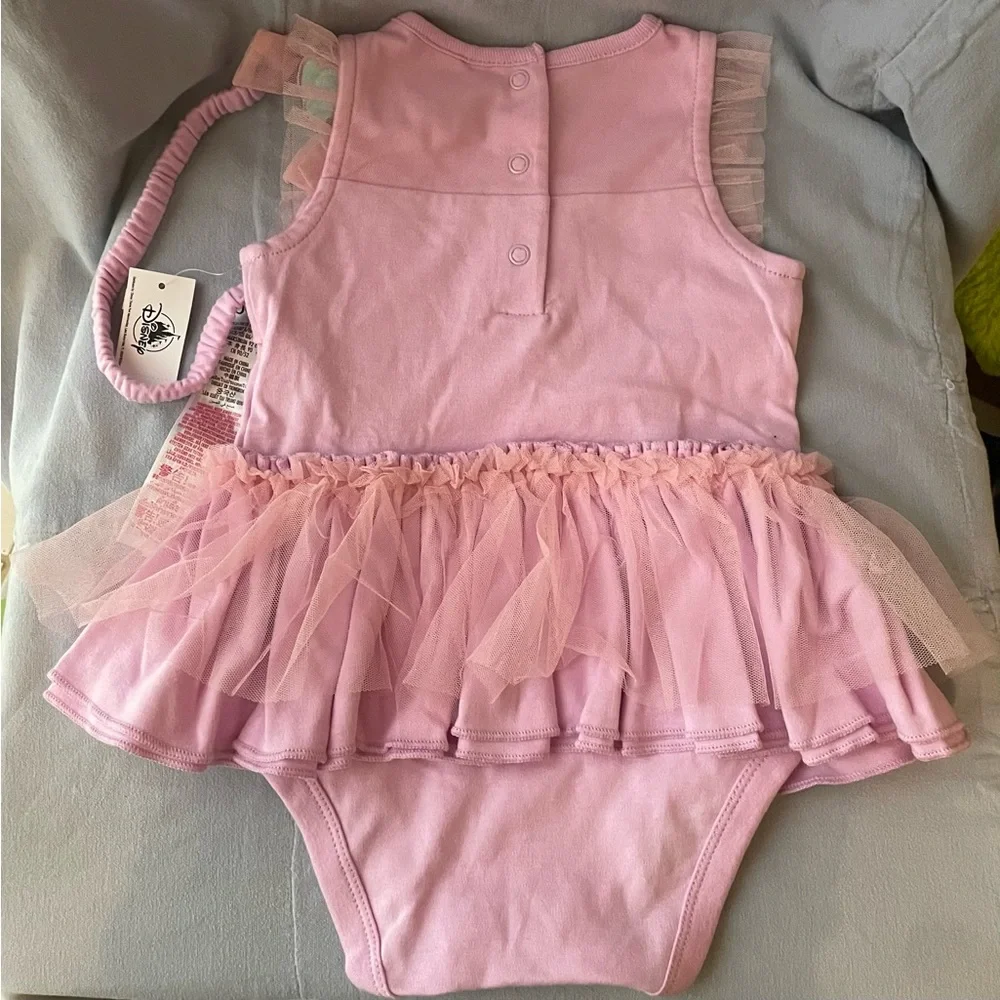 NEW Walt‎ Disney The Little Mermaid Ariel Baby Bodysuit Costume & Headband